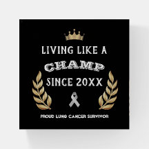 Customizable Lung Cancer Survivor laurel leaves