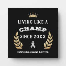 Customizable Lung Cancer Survivor laurel leaves