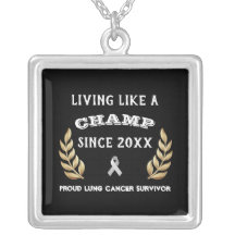 Customizable Lung Cancer Survivor laurel leaves