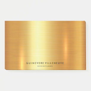 Customizable luxury faux gold post-it notes