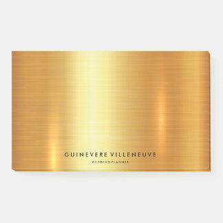 Customizable luxury faux gold post-it notes