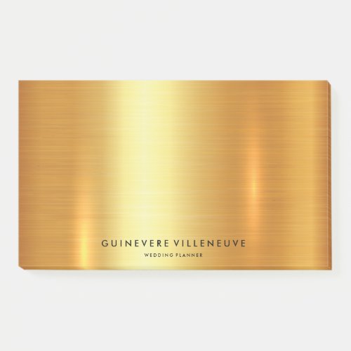 Customizable luxury faux gold post_it notes