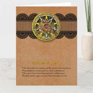 Customizable Mabon Autumn Greeting Card