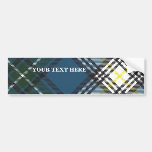 Customizable MacDowall Tartan Bumper Sticker Large