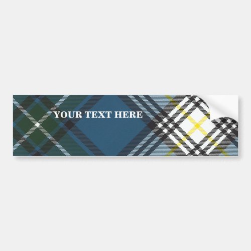 Customizable MacDowall Tartan Bumper Sticker Large