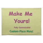 Customizable Machine Washable Table Decor Placemat