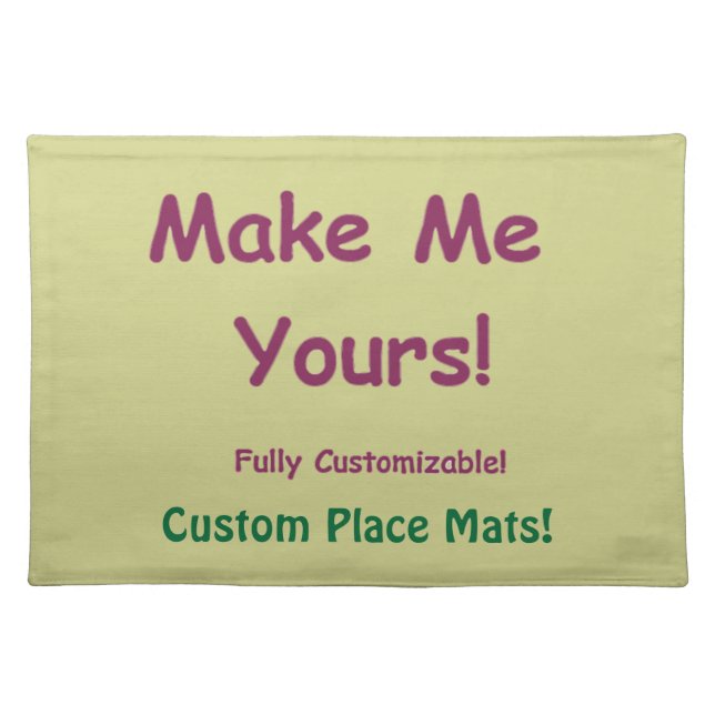 Customizable Machine Washable Table Decor Placemat (Front)