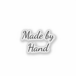 Customizable Made By Hand Transparent Sticker