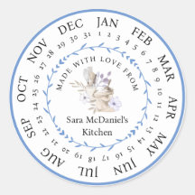 Customizable Made with Love Kitchen Food Sticker