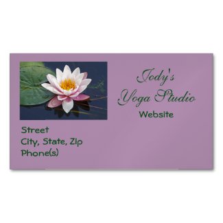 CUSTOMIZABLE/MAGNET BUS.CARD//PINK LOTUS BLOSSOM