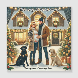 Customizable Magnet Christmas Card 