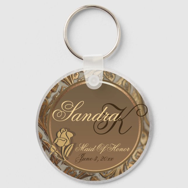 Customizable Maid Of Honor's Keepsake Keychain (Front)