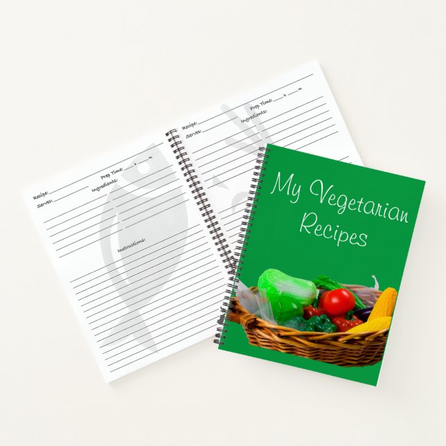 Customizable Make Your Own Vegetarian Cook Book (Inside)