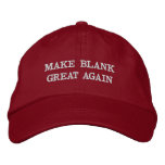 Customizable Make (your Text) Great Again Hats at Zazzle