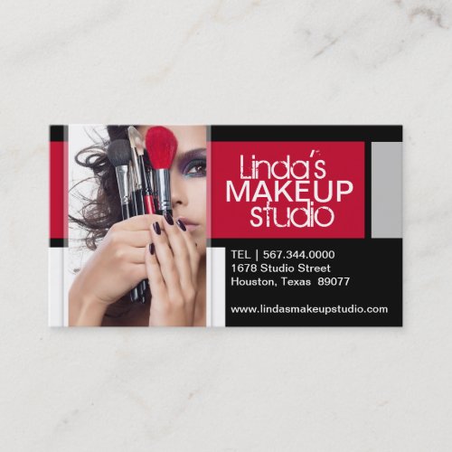 Customizable Makeup Artist Business Card Template