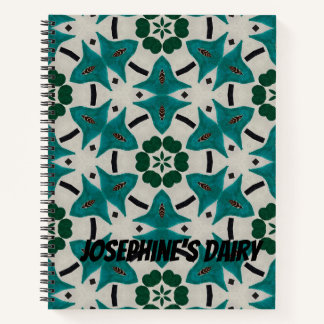 Customizable Mandala Dairy. Geometric Designed  Notebook