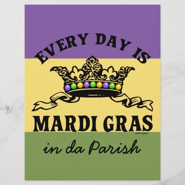 Customizable Mardi Gras Flyer (Front)