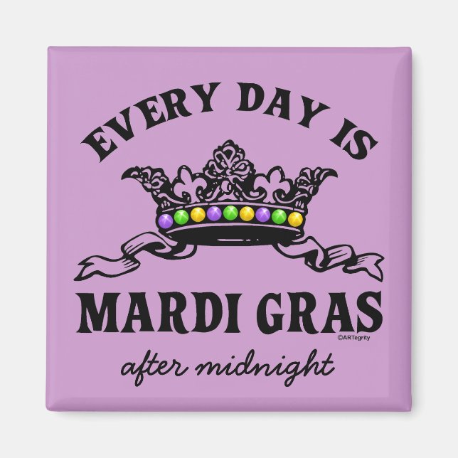 Customizable Mardi Gras Magnet (Front)