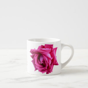 Customizable Margaret name hot pink rose floral Espresso Cup