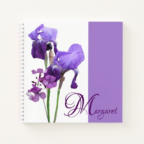 Customizable Margaret name purple floral cute girl Notebook
