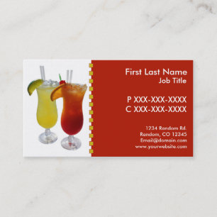 Customizable margarita bartender business cards