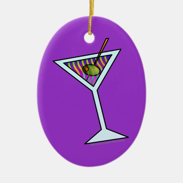 Customizable MARTINI ART ORNAMENTS (Front)