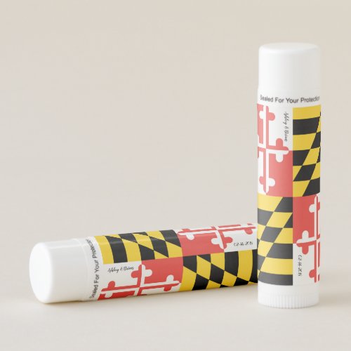 Customizable Maryland Flag Lip Balm