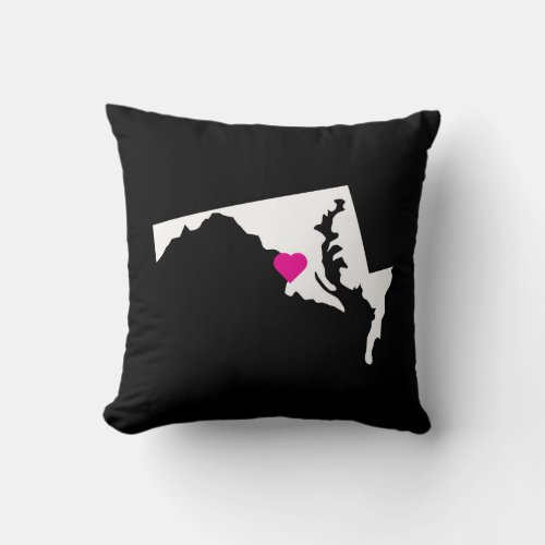 Customizable Maryland State Love Reversible Pillow