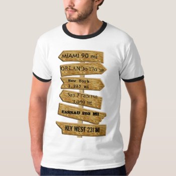 Customizable "mash" Style Signpost Graphic T-shirt by 12eagle at Zazzle