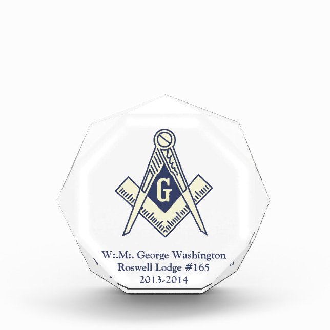 Customizable Masonic Award (Front)
