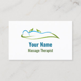 Customizable massage therapist business card
