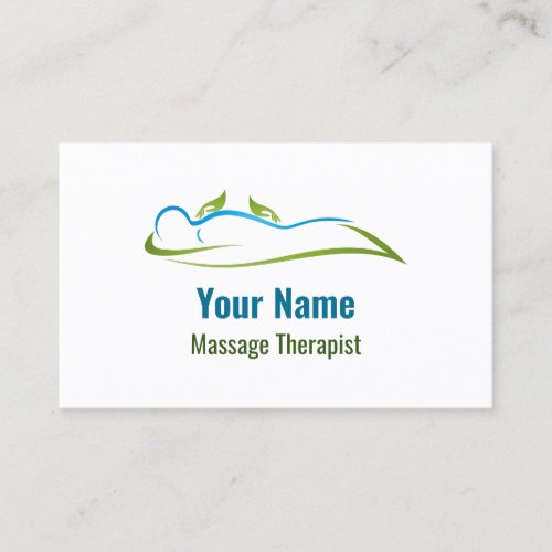 Customizable massage therapist business card