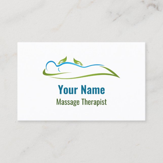 Customizable massage therapist business card (Front)
