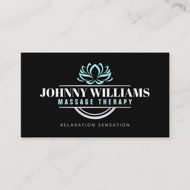 Customizable Massage Therapy Business Cards (Front)