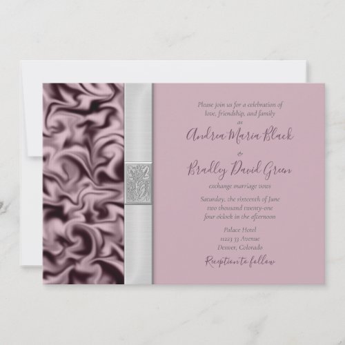 Customizable Mauve &amp; Eggplant Invitation