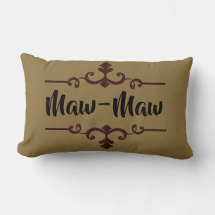 Customizable Maw-Maw Reversible design Lumbar Pillow
