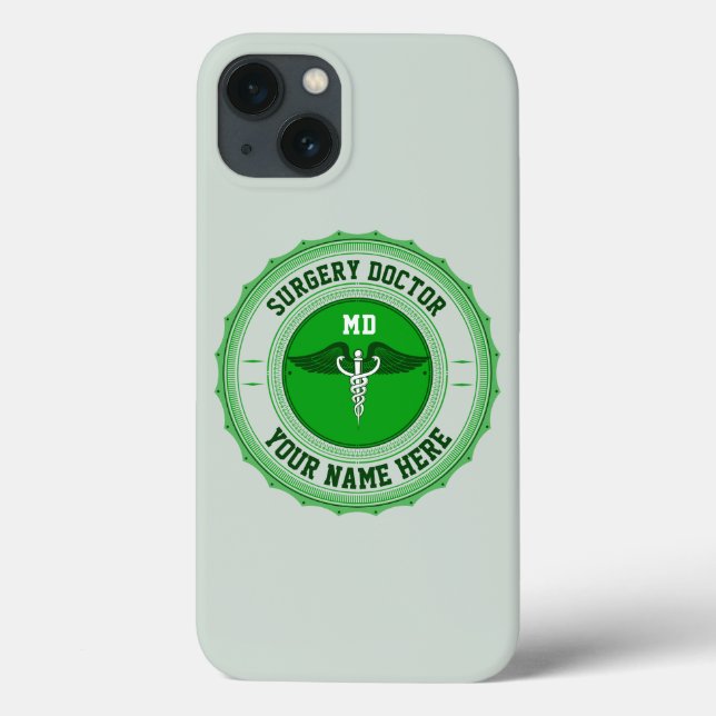 Customizable MD Specialty Caduceus Surgeon Case-Mate iPhone Case (Back)