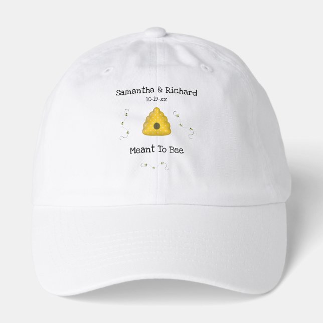 Customizable Meant To Bee Cool Buzzing Bees Hat (Front)