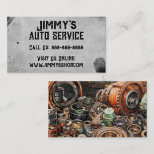 Customizable Mechanic Shop Business Card