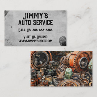 Customizable Mechanic Shop Business Card