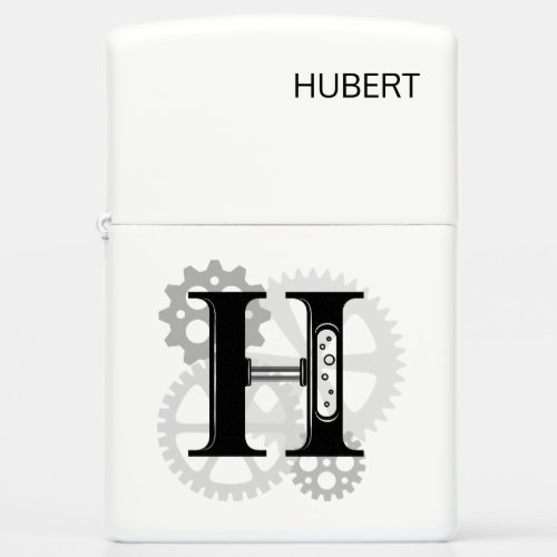 Customizable Mechanical monogram Initial H Zippo Lighter