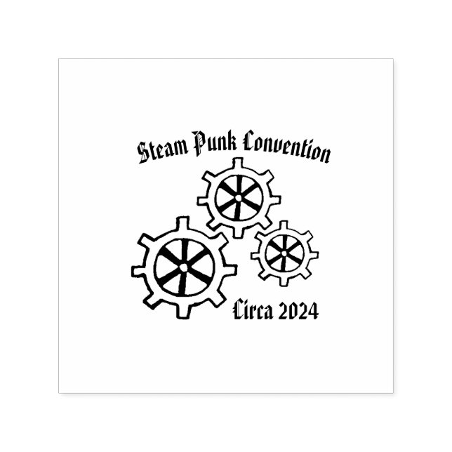 Customizable Mechanical Steam Punk Stamp (Design)