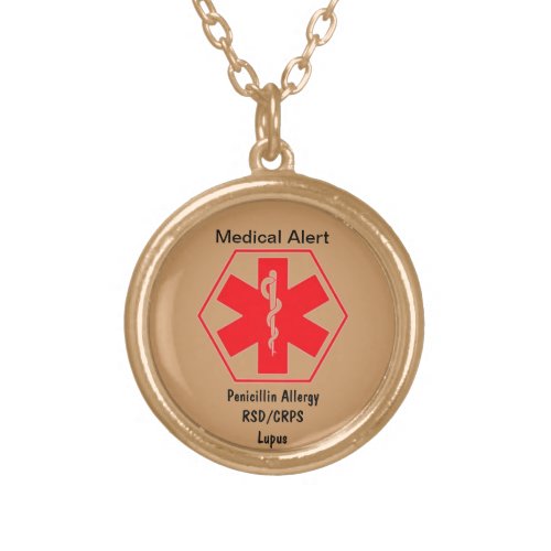 Customizable Medical alert necklace