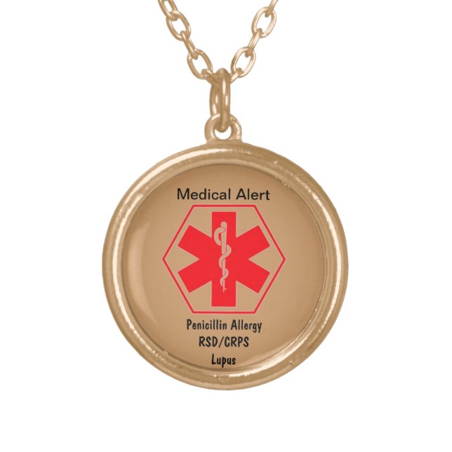 Customizable Medical alert necklace (Front)