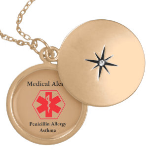 Customizable Medical alert necklace