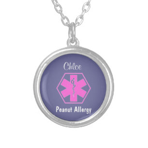 Customizable Medical alert necklace Allergy alert