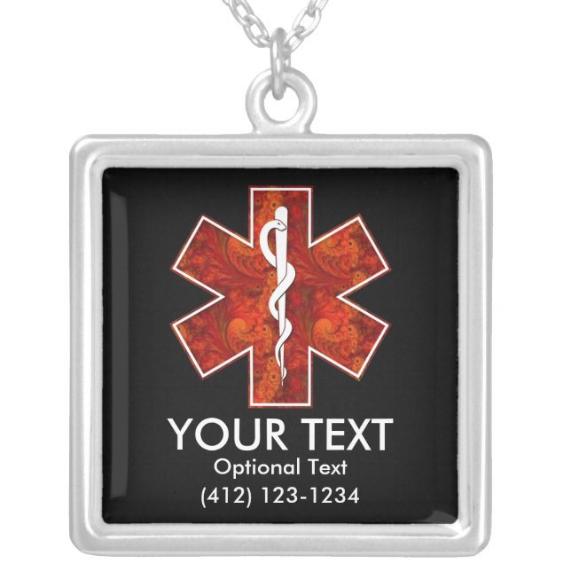 Customizable Medical   Necklace (Front)
