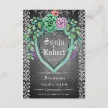 Customizable Medieval Celtic Floral Invitation by arcueid at Zazzle