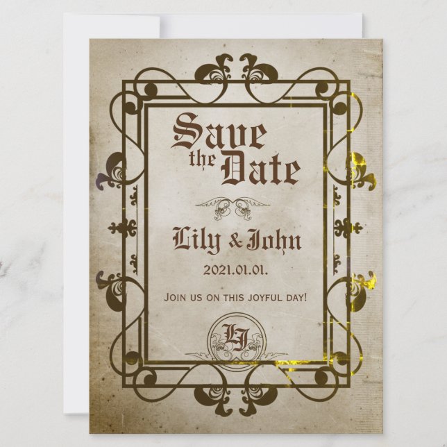Customizable Medieval Fantasy Invitation (Front)