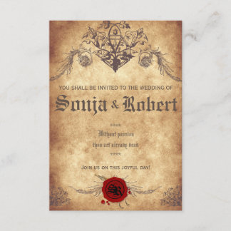 Customizable Medieval Fantasy wedding invitation